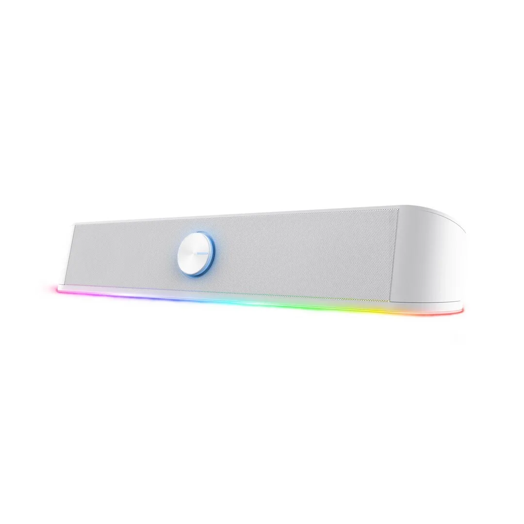 Trust GXT 619 Thorne RGB Illuminated Soundbar Ηχεία Υπολογιστή 2.0 με Ισχύ 12W σε Λευκό Χρώμα - Image 1