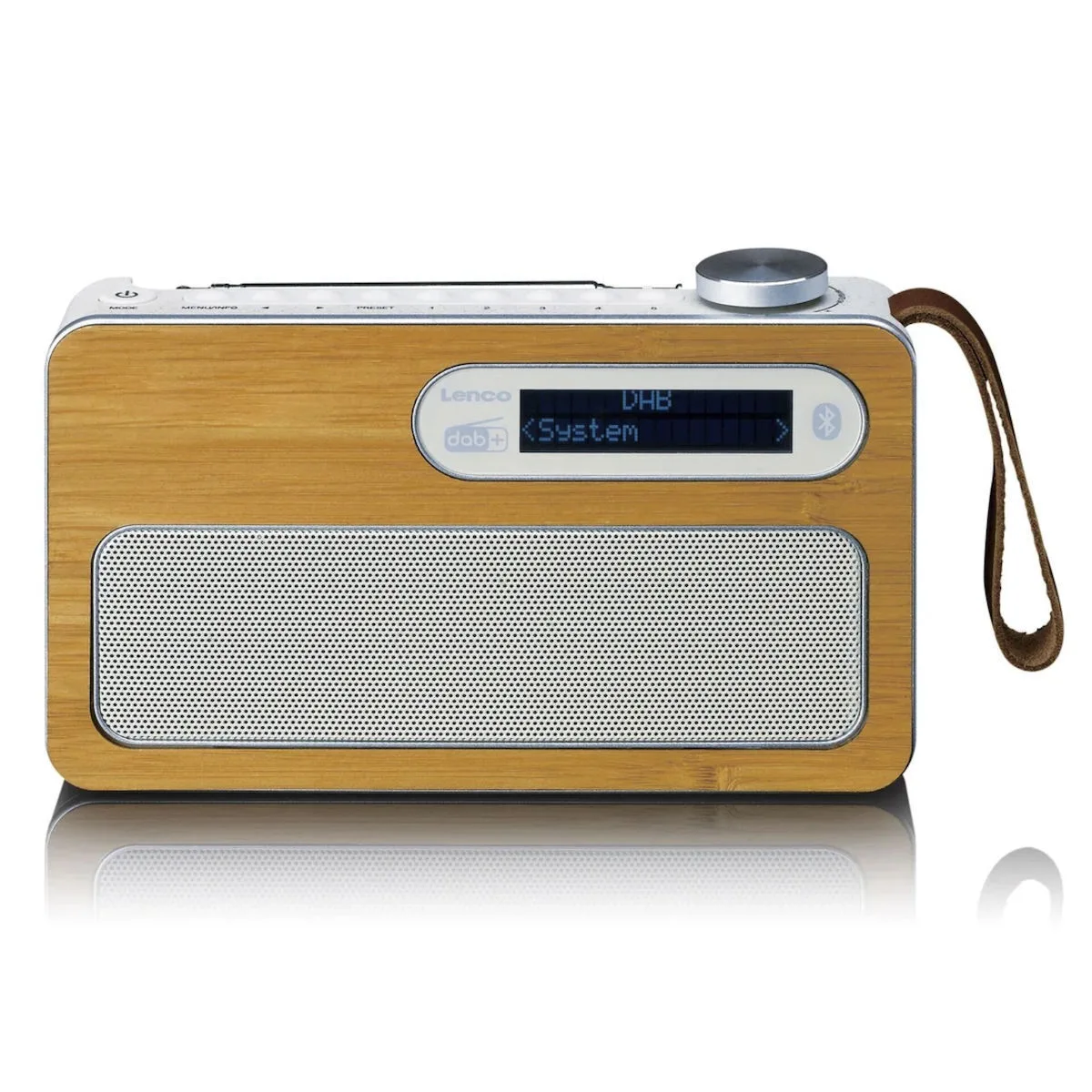 Lenco PDR-040 Bamboo Επιτραπέζιο Ραδιόφωνο Επαναφορτιζόμενο DAB+ με Bluetooth Γκρι - Image 1
