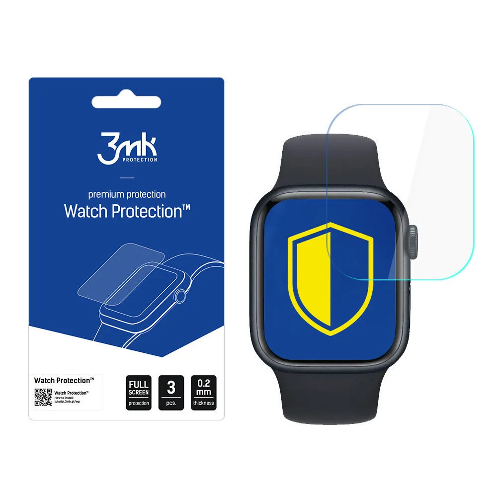 3MK Arc+ Screen Protector για το Apple Watch 9 41mm 3τμχ - Image 1