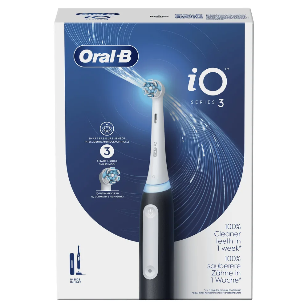 20231115102245_b81f5277 Oral-B Io Series 3 Ηλεκτρική Οδοντόβουρτσα με Αισθητήρα Πίεσης και Θήκη Ταξιδίου Black - Image 1