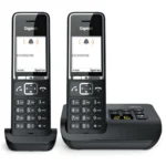 Gigaset Comfort 550A Ασύρματο Τηλέφωνο Duo με Ελληνικό Μενού Μαύρο