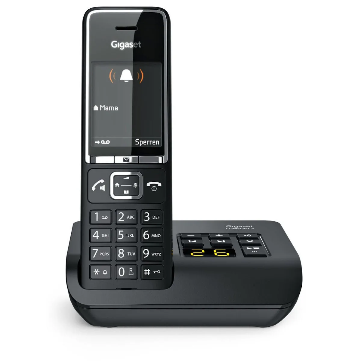 Gigaset Comfort 550A Ασύρματο Τηλέφωνο με Ελληνικό Μενού Μαύρο - Image 1