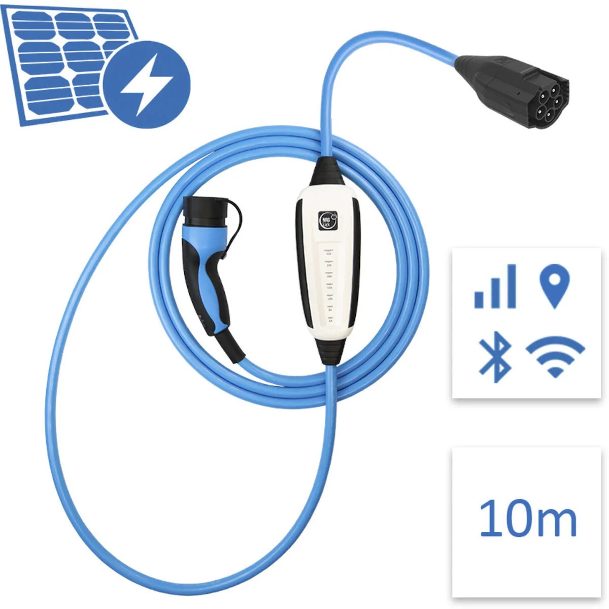 Nrgkick 32A Pure PV-User Φορητός Σταθμός Φόρτισης 22kW με Ενσωματωμένο Καλώδιο Type 2 (12201000-30001002) - Image 1