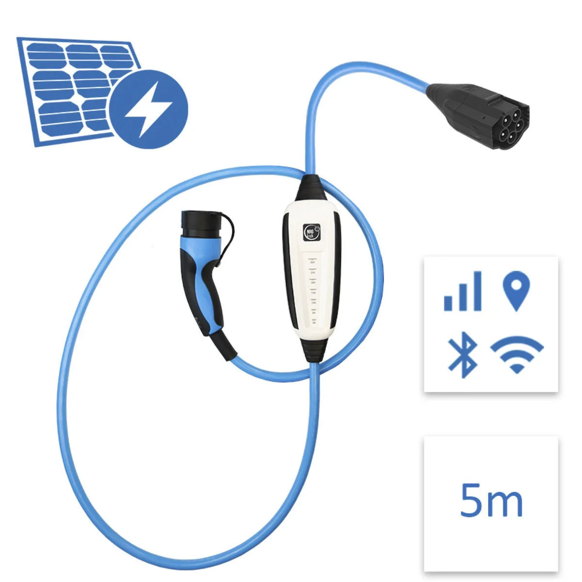 Nrgkick 32A Pure PV-User Φορητός Σταθμός Φόρτισης 22kW με Ενσωματωμένο Καλώδιο Type 2 (12601000-30001002) - Image 1