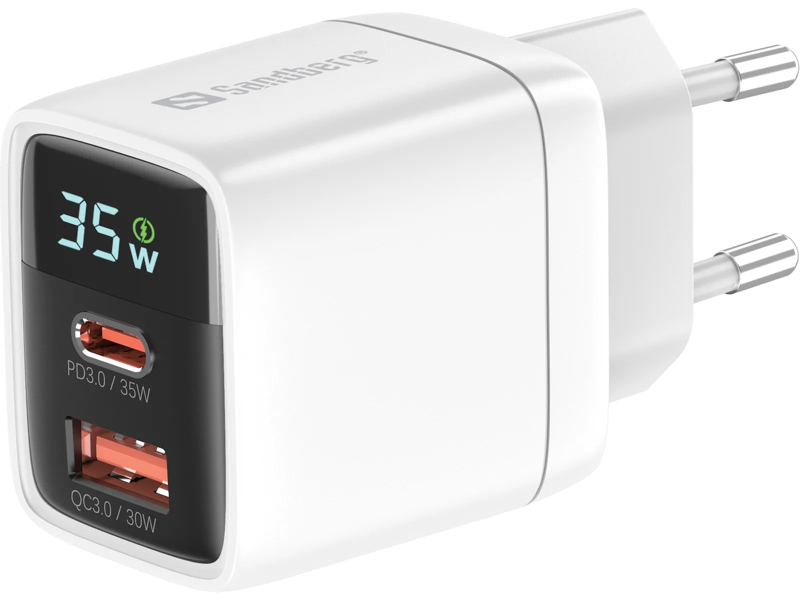 20231122133156_sandberg_fortistis_choris_kalodio_me_thyra_usb_a_kai_thyra_usb_c_35w_power_delivery_quick_charge_3_0_leykos_441_52 Sandberg Φορτιστής Χωρίς Καλώδιο με Θύρα USB-A και Θύρα USB-C 35W Power Delivery / Quick Charge 3.0 Λευκός (441-52) - Image 1