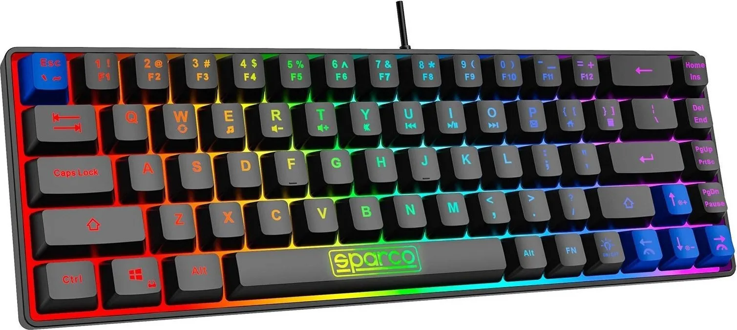 20231128170127_sparco_gaming_pliktrologio_me_rgb_fotismo_agliko_us Sparco Gaming Πληκτρολόγιο με RGB φωτισμό (Αγγλικό US) - Image 1