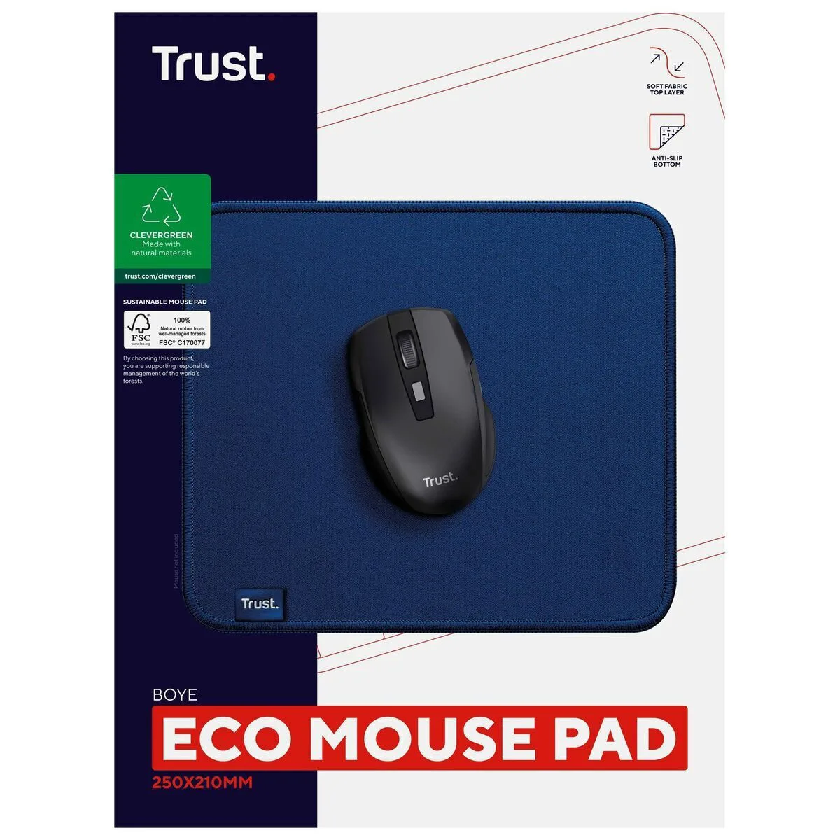 20231128170605_7315f161 Trust 24744 Mouse Pad 250mm Μπλε - Image 1