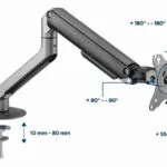 Gembird MA-DA1-05 Επιτραπέζια Βάση Οθόνης έως 32" με Βραχίονα
