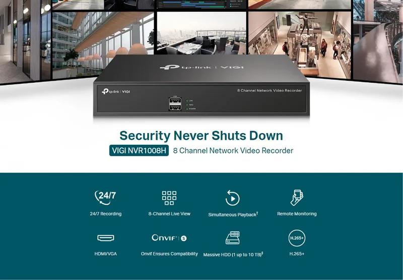 20231129150752_a139f0a8 TP-LINK NVR1008H v2 Καταγραφικό NVR 8 Καναλιών - Image 1