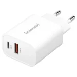 Intenso Φορτιστής Χωρίς Καλώδιο με Θύρα USB-A και Θύρα USB-C 30W Λευκός (W30AC)
