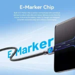 Vention LED USB 2.0 Cable USB-C male - USB-C 100W Μαύρο 1.2m (480MBPS)