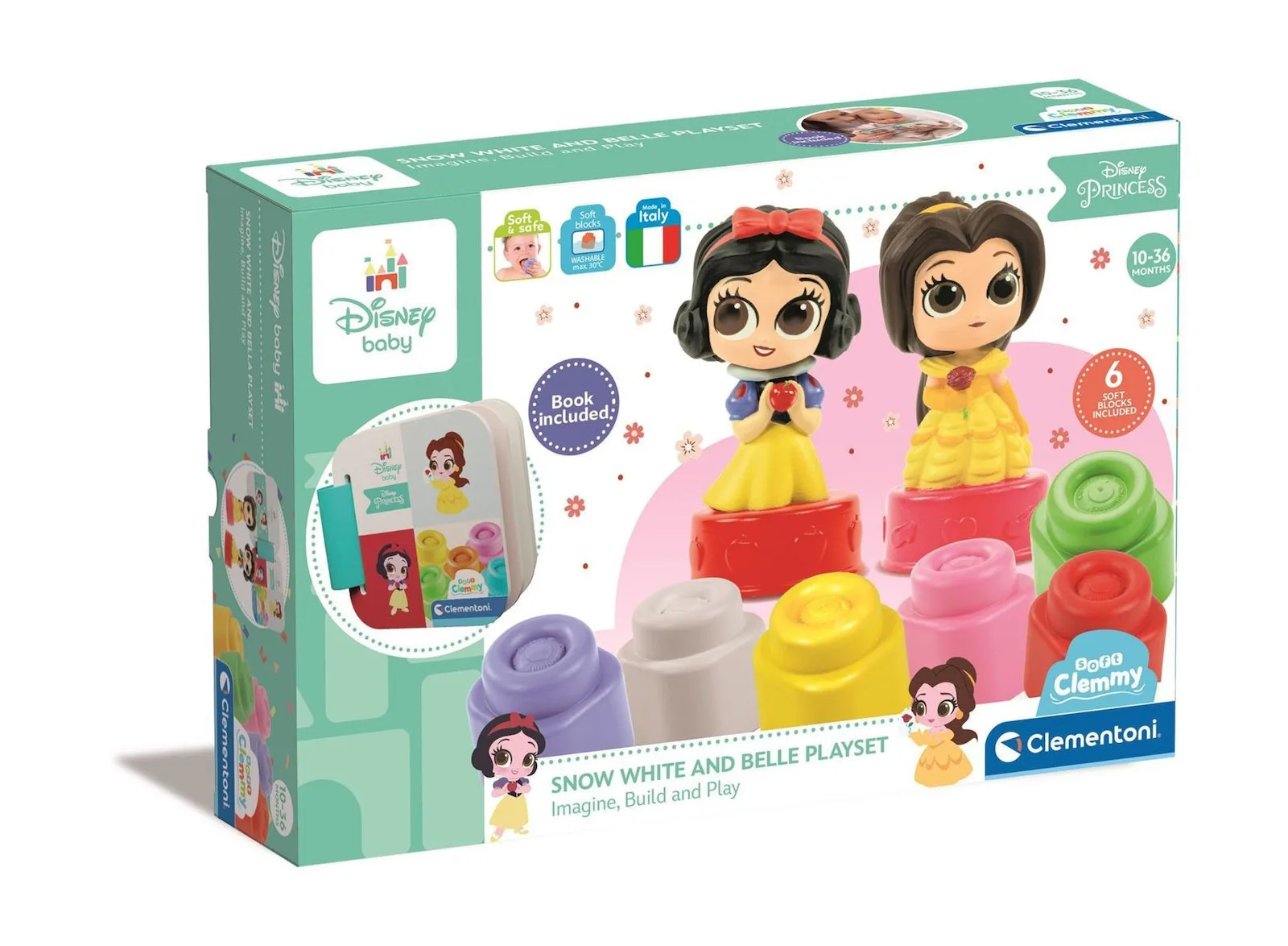 20231204112403_clementoni_touvlakia_snow_white_belle_gia_10_minon_6tmch_17843 Baby Clementoni Τουβλάκια Snow White & Belle για 10+ Μηνών 6τμχ 1033-17843 - Image 1