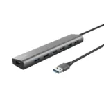Trust Halyx USB 3.2 Hub 7 Θυρών με σύνδεση USB-A Γκρι (24967)