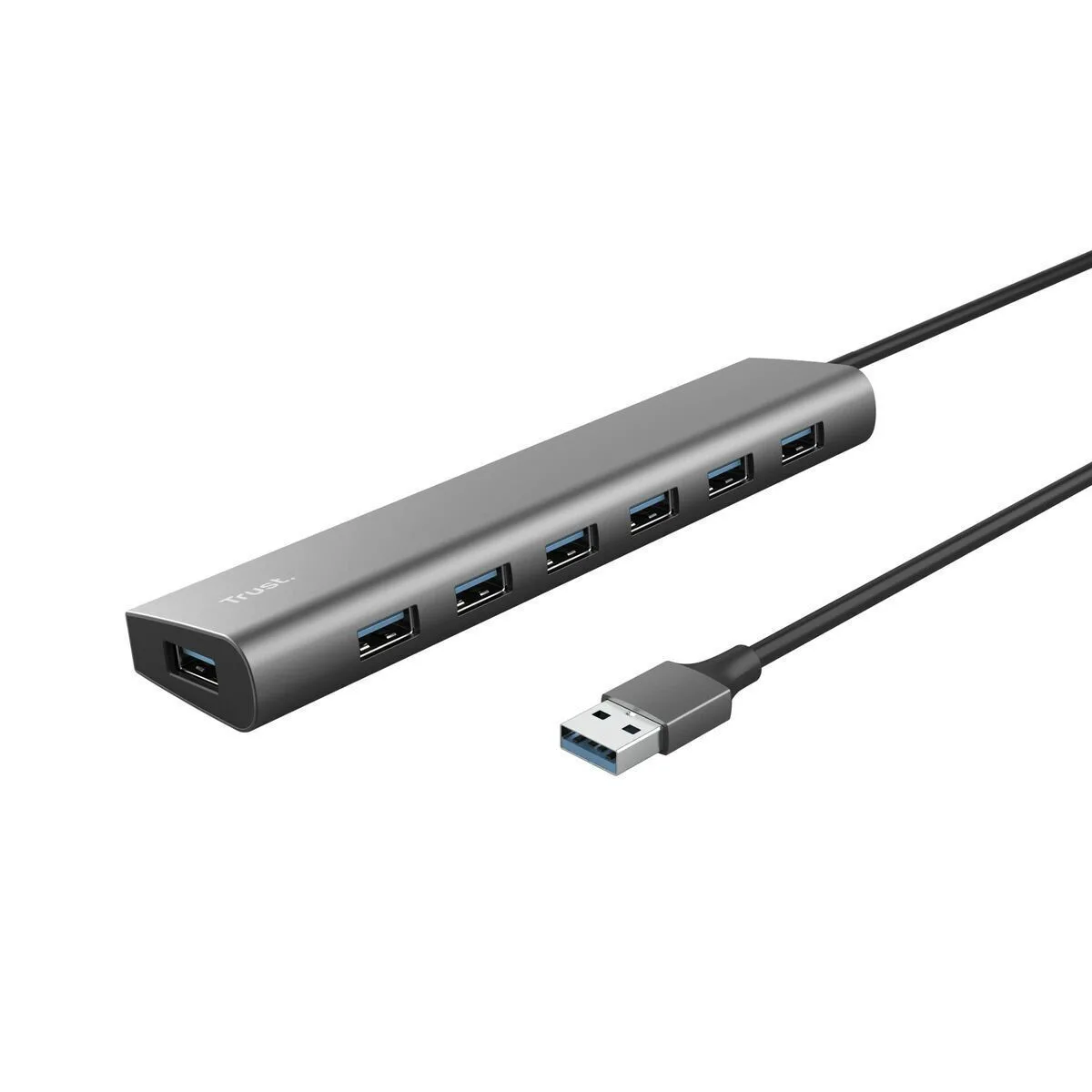 Trust Halyx USB 3.2 Hub 7 Θυρών με σύνδεση USB-A Γκρι (24967) - Image 1
