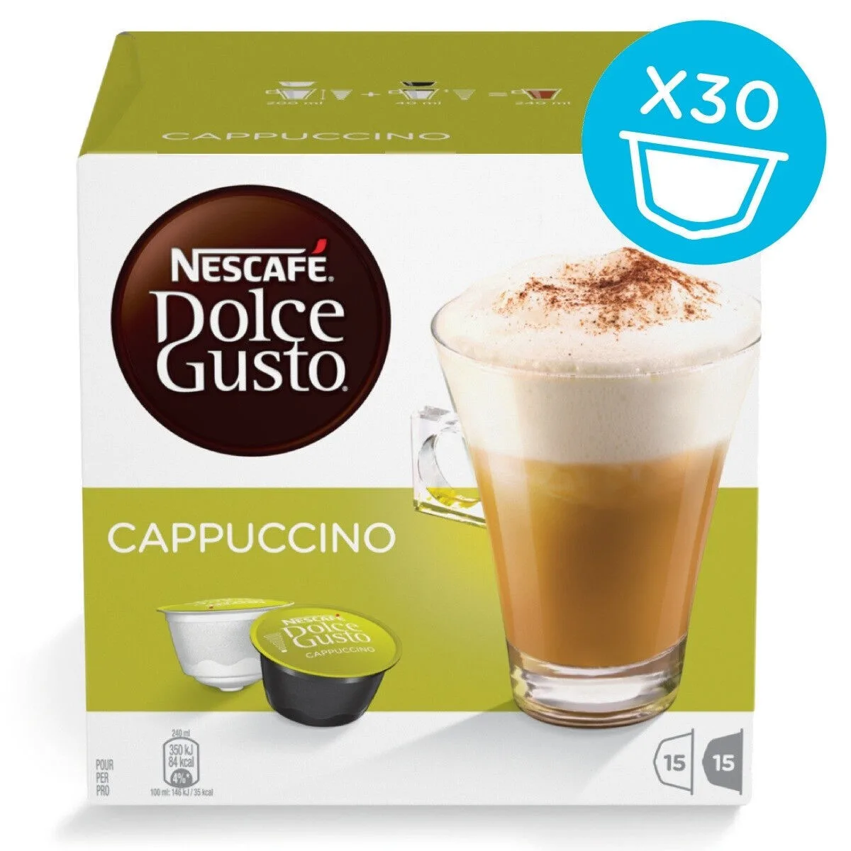 20231213172144_5d1b9588 Nescafe Κάψουλες Cappuccino Συμβατές με Μηχανή Dolce Gusto 30caps - Image 1