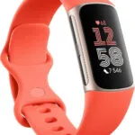 Fitbit Charge 6 Activity Tracker με Παλμογράφο Champagne / Coral