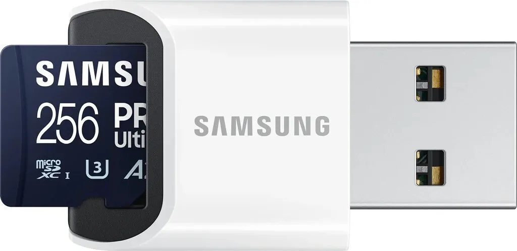 Samsung PRO Ultimate microSDXC 256GB Class 10 U3 V30 A2 UHS-I με USB Reader - Image 1