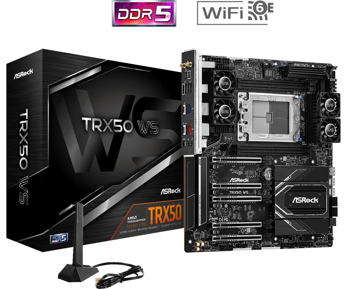 ASRock TRX50 WS Motherboard Extended ATX με AMD sTR5 Socket 90-MXBN40-A0UAYZ - Image 1