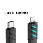 Havit LED USB-C to Lightning Cable Μαύρο 1m (CB6255)