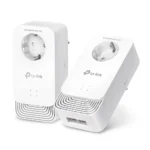 TP-LINK PG2400P KIT v1 Powerline Διπλό για Ενσύρματη Σύνδεση με Passthrough Πρίζα και 2 Θύρες Gigabit Ethernet