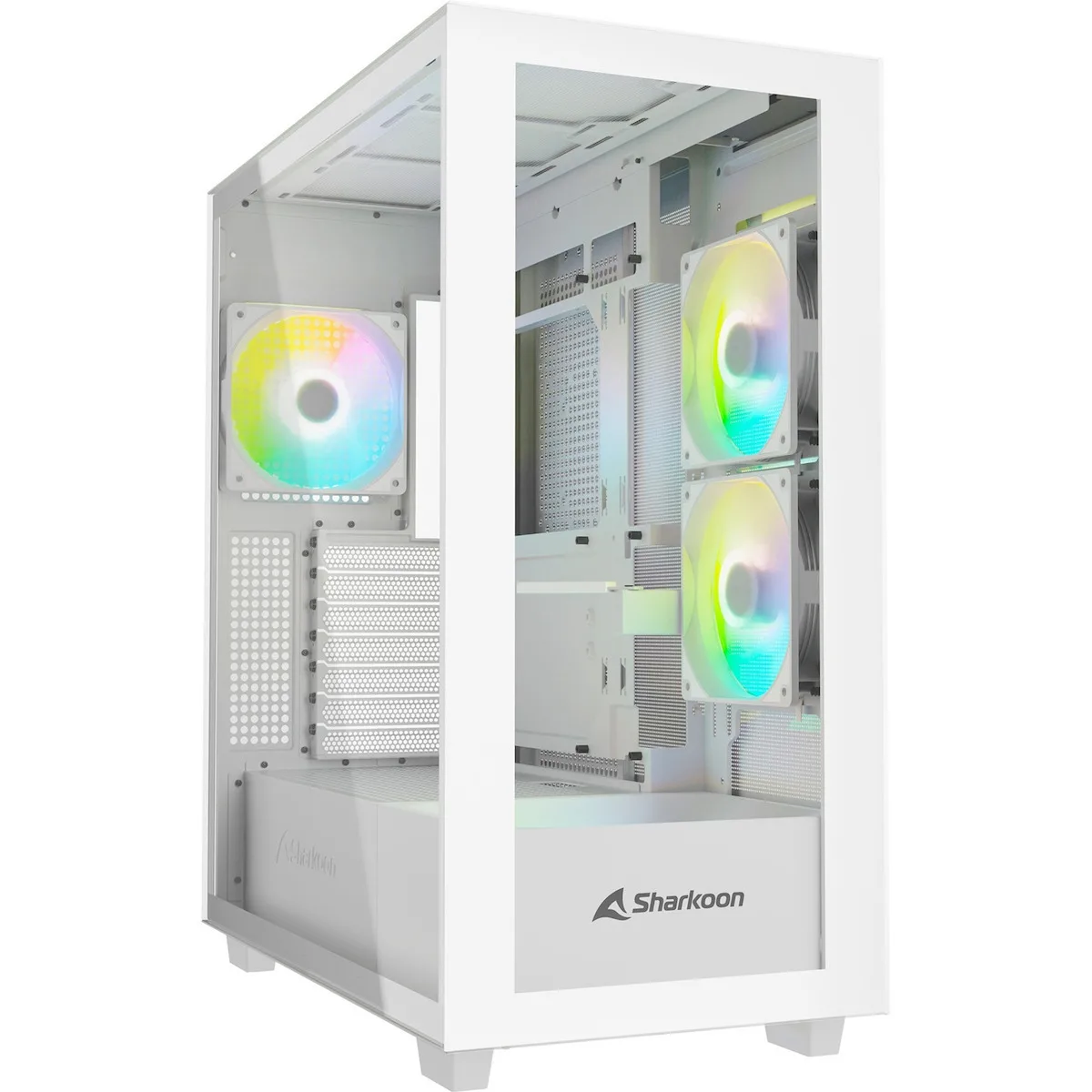 Sharkoon Rebel C60 RGB Gaming Midi Tower Κουτί Υπολογιστή με Πλαϊνό Παράθυρο Λευκό - Image 1
