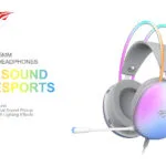 Havit H2037d Over Ear Gaming Headset με σύνδεση 2x3.5mm / USB Λευκό