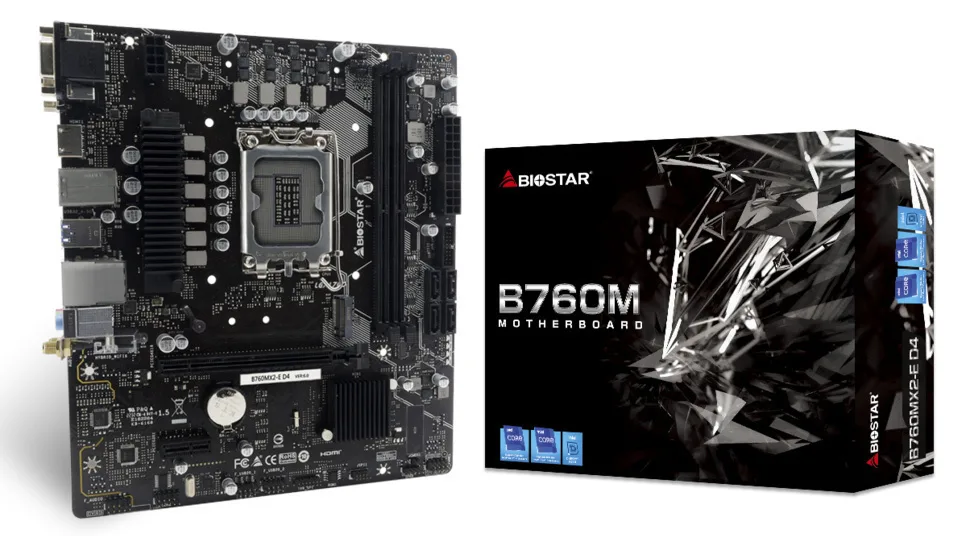 Biostar B760MX2-E PRO D4 rev. 6.0 Wi-Fi Motherboard Micro ATX με Intel 1700 Socket - Image 1