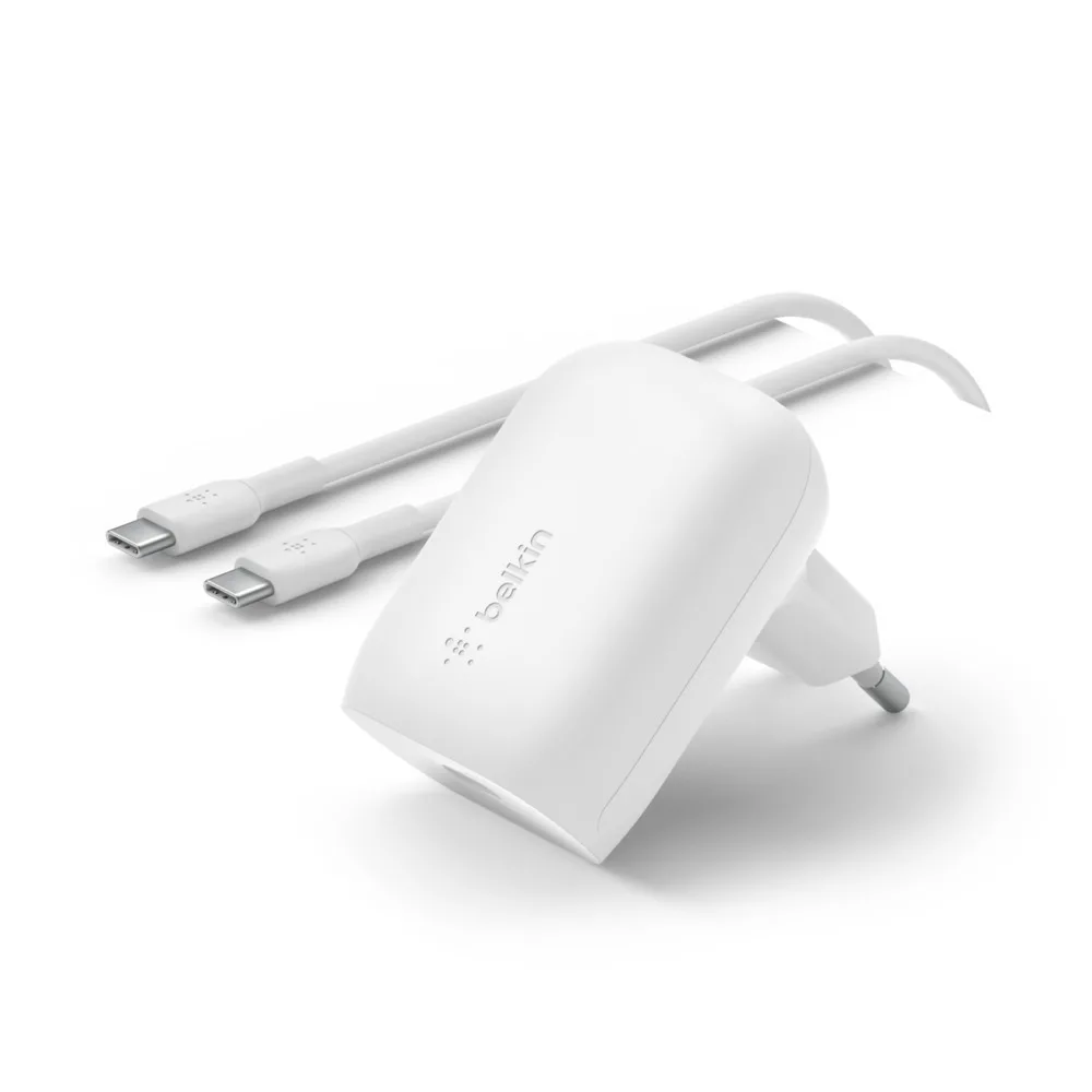 Belkin Φορτιστής με Θύρα USB-C και Καλώδιο USB-C - USB-C 30W Power Delivery Λευκός (Boost Charge) - Image 1