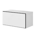 Ντουλάπι Τοίχου Roco RO3 White/Black/White 75x39x37εκ.