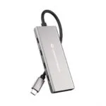 Conceptronic USB 3.2 Hub 7 Θυρών με σύνδεση USB-C & Θύρα Φόρτισης Ασημί (HUBBIES17G)