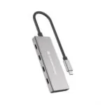 Conceptronic USB 3.2 Hub 4 Θυρών με σύνδεση USB-C & Θύρα Φόρτισης Ασημί (HUBBIES16G)