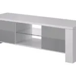 West Λευκό-γκρι γυαλιστερό Μ130xΠ42xΥ42cm