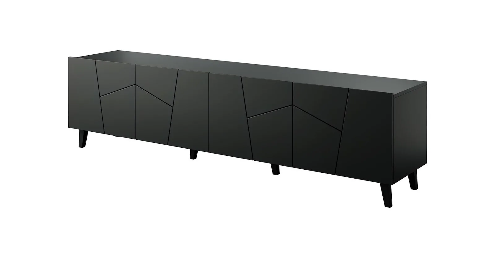 Έπιπλο Τηλεόρασης Μαύρο Ματ Μ200xΠ42xΥ52cm RTV200 - Image 1