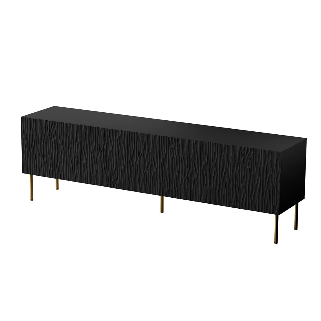 Έπιπλο Τηλεόρασης Black Matt Μ190xΠ40.5xΥ59.5cm RTV190CZ - Image 1