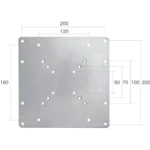 Neomounts FPMA-VESA200 Βάση Τηλεόρασης Τοίχου έως 42" και 35kg Ασημί
