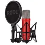 Rode Nt-1 Signature Series Πυκνωτικό Μικρόφωνο XLR Shock Mounted για Φωνητικά σε Κόκκινο Χρώμα