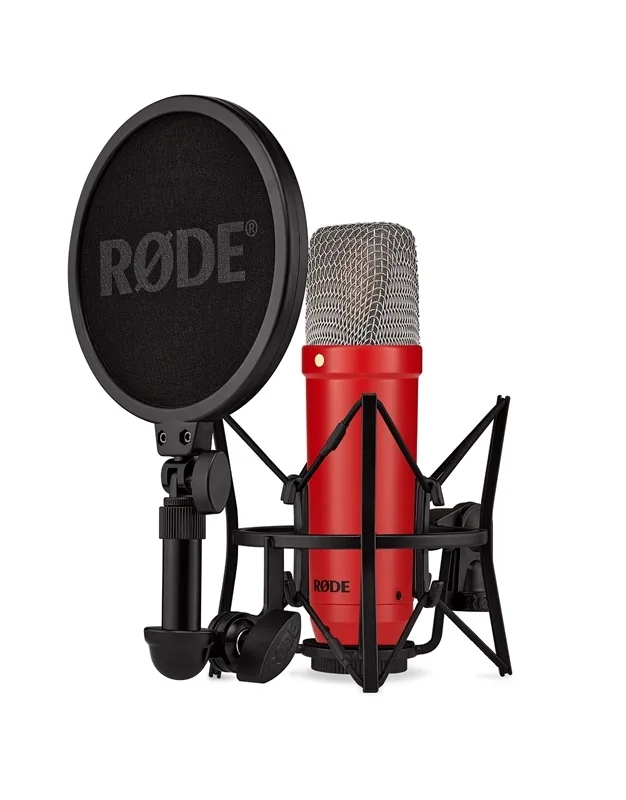 Rode Nt-1 Signature Series Πυκνωτικό Μικρόφωνο XLR Shock Mounted για Φωνητικά σε Κόκκινο Χρώμα - Image 1