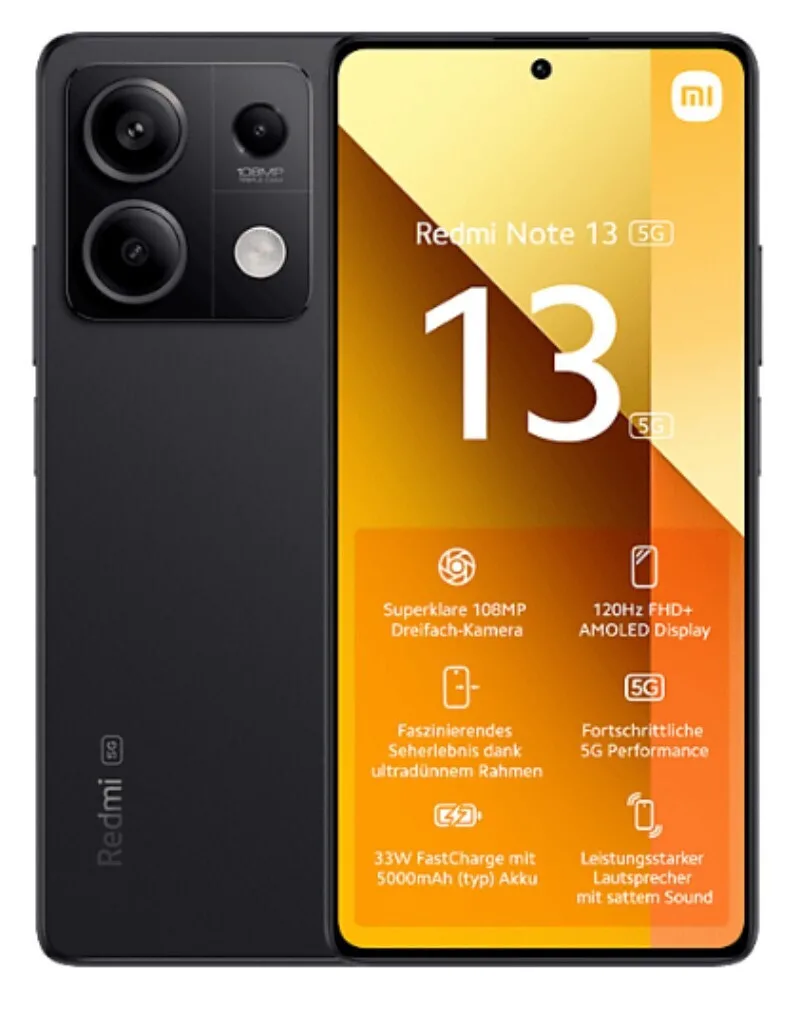 Xiaomi Redmi Note 13 5G Dual SIM (6/128GB) Graphite Black - Image 1