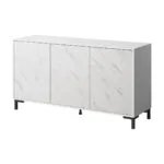 Μπουφές Marmo Ξύλινος με Συρτάρια Λευκό Matt 150x45x80.5cm
