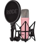 Rode NT-1 Signature Series Πυκνωτικό Μικρόφωνο Shock Mounted για Φωνητικά σε Ροζ Χρώμα