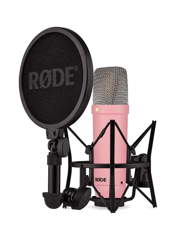 Rode NT-1 Signature Series Πυκνωτικό Μικρόφωνο Shock Mounted για Φωνητικά σε Ροζ Χρώμα - Image 1