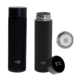 Adler Μπουκάλι Θερμός Ανοξείδωτο 470ml Μαύρο με Επιστόμιο 353643