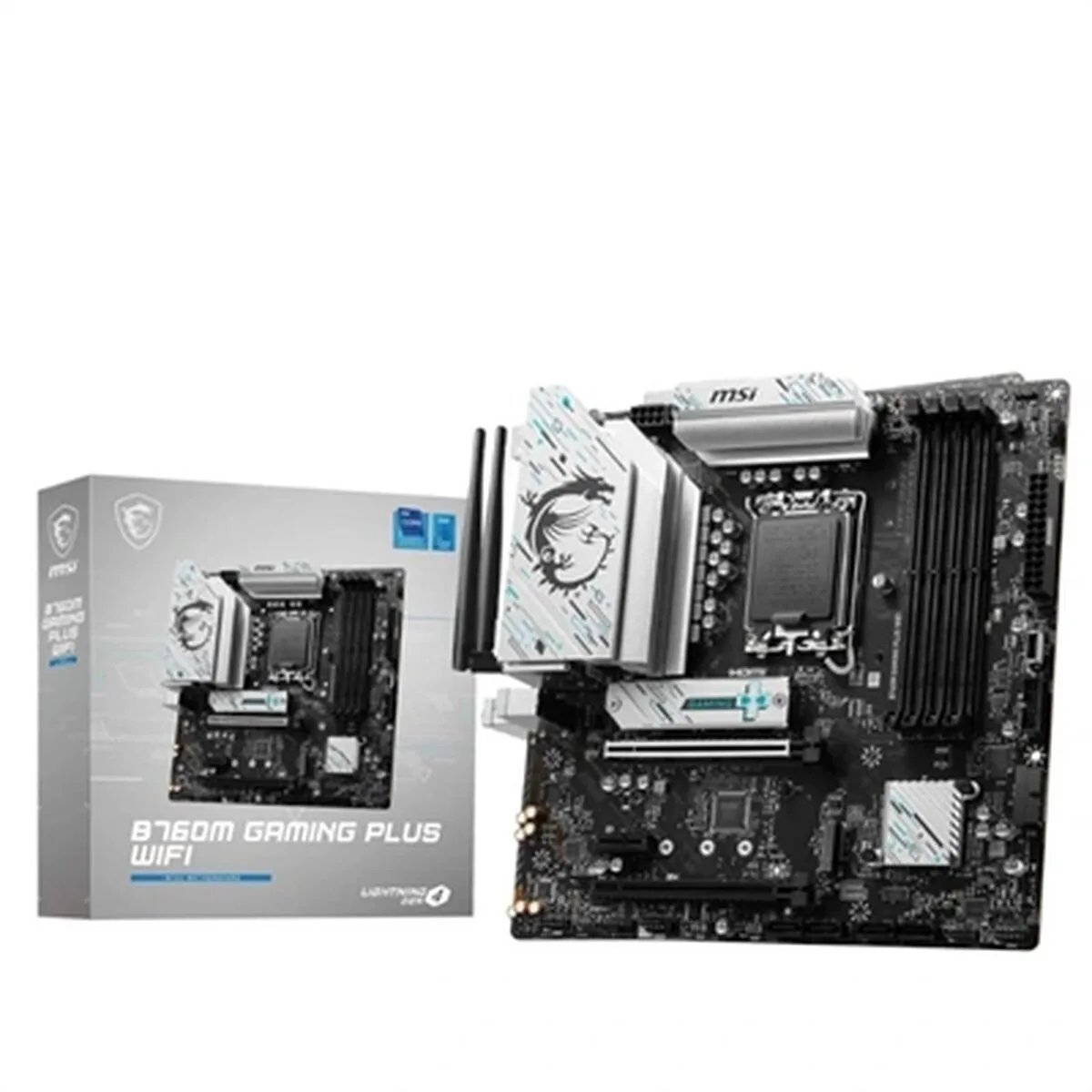 MSI B760M Gaming Plus WIFI Motherboard Micro ATX με Intel 1700 Socket 911-7D99-017 7D99-017R - Image 1