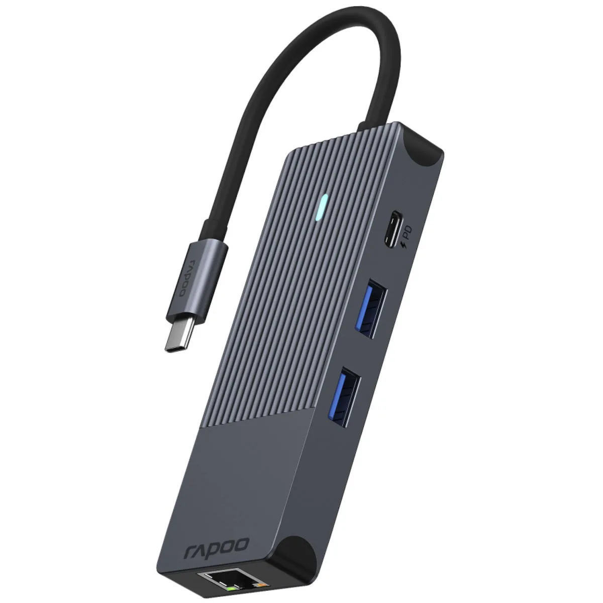 Rapoo USB-C Docking Station με HDMI 4K PD Ethernet Γκρι (11412) - Image 1