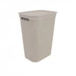 Rotho Babydesign CEN-60451 Καλάθι Απλύτων Πλαστικό με Καπάκι 43.1x34x52.9cm Καφέ