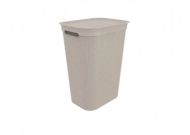 20240130112352_rotho_babydesign_cen_60451_kalathi_aplyton_plastiko_kafe Rotho Babydesign CEN-60451 Καλάθι Απλύτων Πλαστικό με Καπάκι 43.1x34x52.9cm Καφέ - Image 1