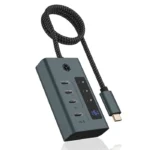 Icy Box USB 3.2 Hub 10 Θυρών με σύνδεση USB-A & Θύρα Φόρτισης Γκρι (IB-HUB1454-C31)