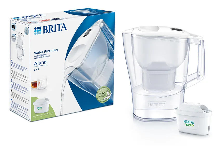 Brita Aluna Κανάτα Σερβιρίσματος Πλαστική White με 1 Ανταλλακτικό Φίλτρο 2400ml - Image 1
