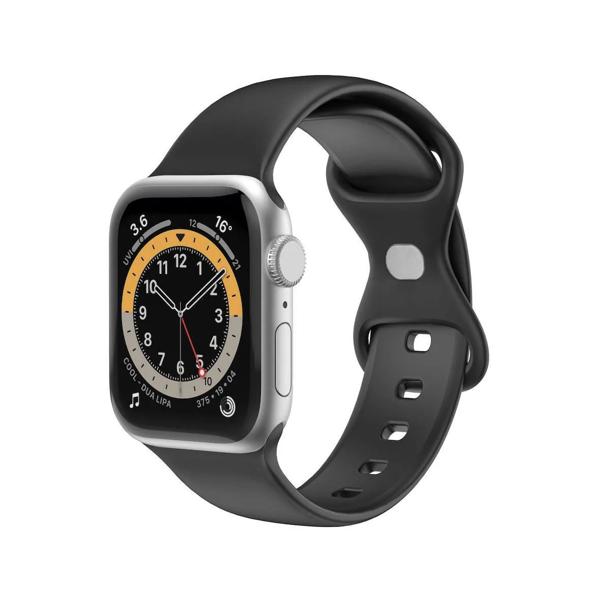 Celly Λουράκι Σιλικόνης Μαύρο (Apple Watch 42/44/45mm) WBANDSIL44BK - Image 1