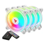 Savio FAN-01 Case Fan 120mm με ARGB Φωτισμό και Σύνδεση 6-Pin 4τμχ Λευκό